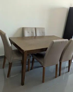 full dining room table with 5 chairs for sale