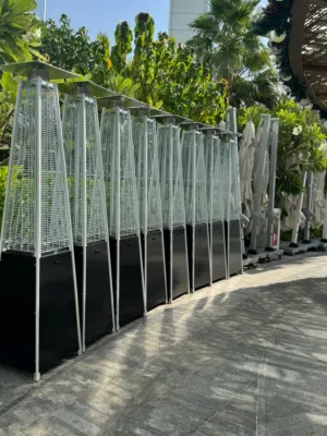 Pyramid Patio Heater with Wheels , Stainless steel and Black color available rent