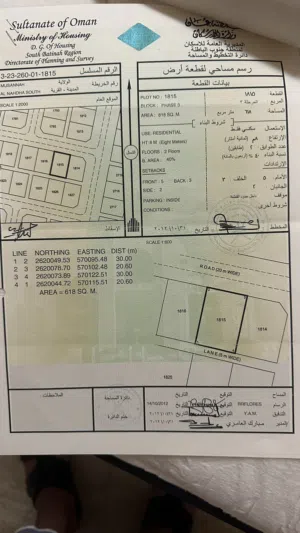 Residential Land for Sale in Al Batinah Al Masnaah