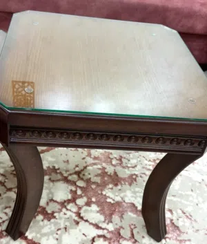 3 طاولات وسط خشب ثقيل
