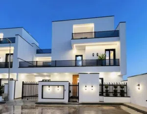 5 فلل تلات طوابق تم بيع 3 فلل متبقي 2 في طريق المشتل بسعر فيلا في الحمودات