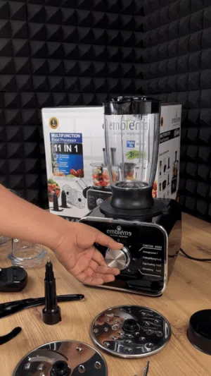 محضرة طعام كهربائية 11 في 1 بقوة 1100 واط مع 3 سرعات – Embleme EM FP11F