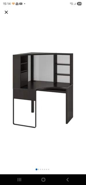 IKEA MICKE Corner Workstation / Desk (Black-Brown) – Fully Disassembled & Ready!