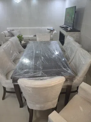 طاولة سفره 8 كراسي جديده .. مع توابعها