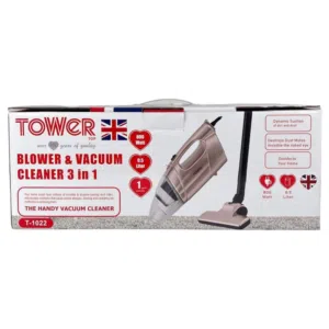 المنتج هو مكنسة كهربائية ومنفاخ 3 في 1 من ماركة تاور (Tower) طراز T-1022.  القدرة: 800 واط. السعة: 0