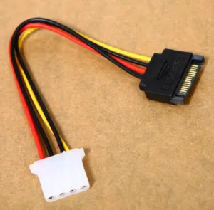 sata power male @ 4 pin female cable