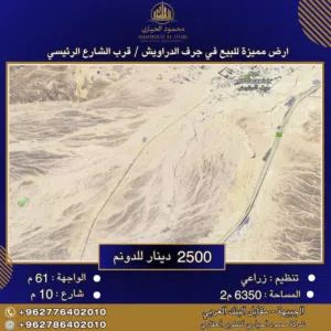 Farm Land for Sale in Tafila Jurf Al-Daraweesh