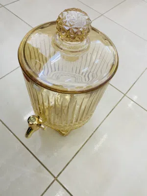 Elegant Glass Juice Cooler for Summer Drinks