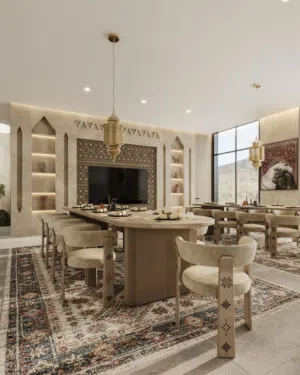 تصميم داخلي وديكور احترافي للفلل والمكاتب والمشاريع التجارية والحكومية