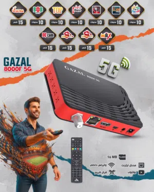 رسيفر غزال H8000 العالمية مدخل إيثرنت 5G مع اشتراك  لمدة 10 سنوات