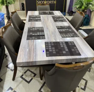 For sell Marble Dining Table & 6 Designer Leatherette Chairs