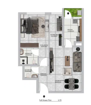1BHK شقه من غرفه مطله على الغروب
