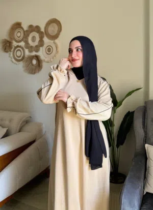 عباية كابتشو "بسكوتة" صيفي - خامة فخمة ومقاسات خاصة لحد 120ك