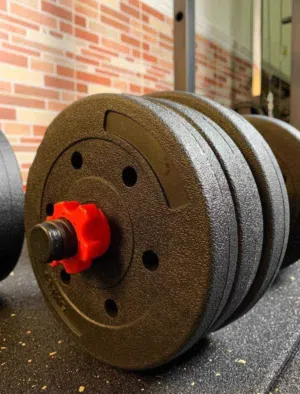BLACK PVC ADJUSTABLE DUMBELL SET
