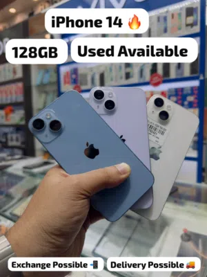 iPhone 14  128GB  Brand New condition  Used phone  Exchange possible  Delivery possible