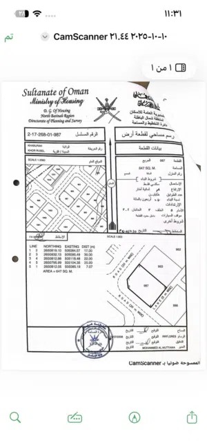 Residential Land for Sale in Al Batinah Al Khaboura