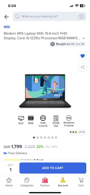 MSI Morden 15 12gen