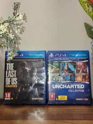 أشرطة PS4 نظيفة جداً (أنشارتد 3 أجزاء في شريط واحد+ ذا لاست أوف أس)