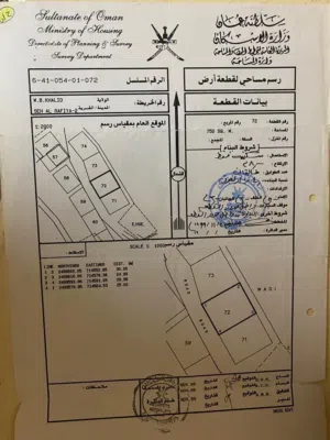 Residential Land for Sale in Al Sharqiya Wadi Bani Khalid