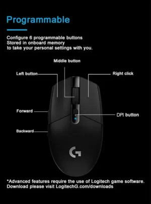 ماوس ألعاب لاسلكي من ماركه Logitech G304 LIGHTSPEED