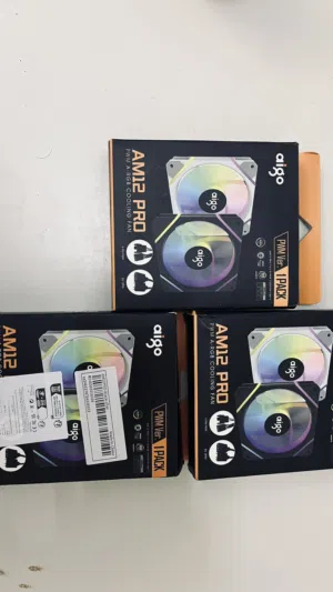 للبيع 3 مراوح RGB تبريد جديده ممتازه