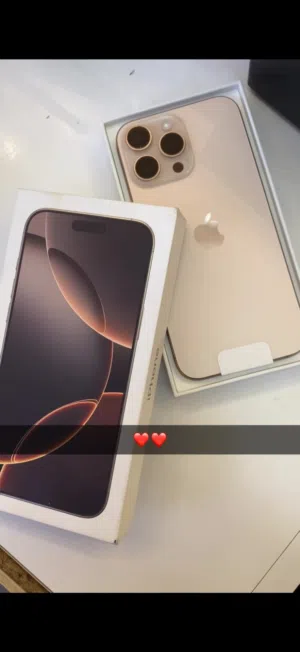 i phone 16 pro max  مستعمل بحالة الوكالة بطارية 100