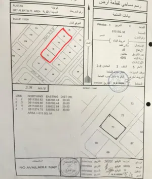 اربع اراضي شبك الحوقين /حي الباطن مواجهه المحطه