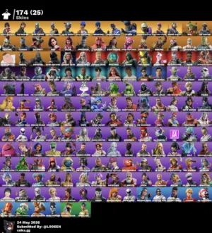 للبدل حساب فورتنايت مع ايكونك