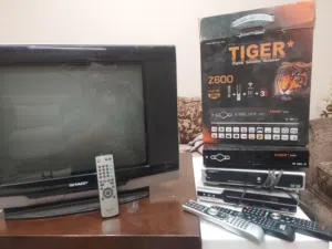 تلفزيون شارب سليم مع رسيفر تايجر مستعمل