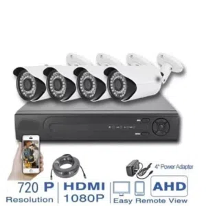 منظومه كميرات ( كميرا + ريسفر dvr+ محولات + كوابل)