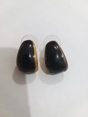 Big Black and Gold Earings