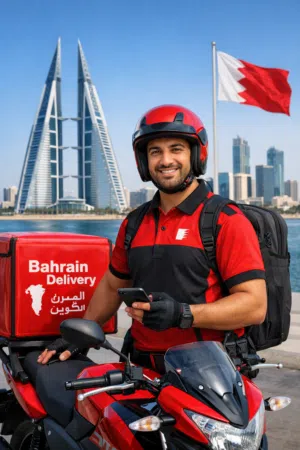 مندوب توصيل جاهز لخدمتكم  مستعد لتوصيل الطلبات إلى جميع مناطق مملكة البحرين بسرعة وأمان.رقم التواصل