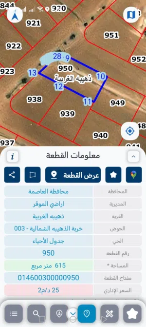قطعه أرض للبيع الذهبيه الغربية الجواد العربي