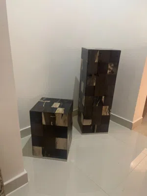Luxury Italian design wooden pedestals