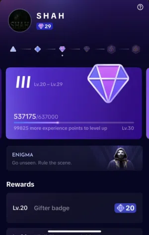 TikTok account gifting level 29