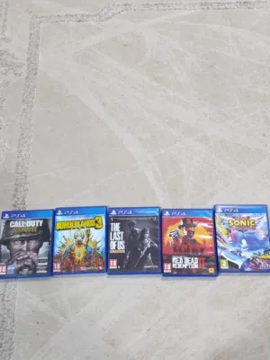 The last of us remasterd Call of duty ww2 Red dead redemption 2 Borderlands 3 Sonic team racing