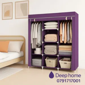 خزانة ملابس بهيكل معدني و قماش ضد الماء احدث اصدار اقوى الانواع خزانة ملابس متنقله سهلة الاستخدام