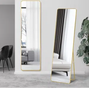 مرايا طويلة 147×37 مستطيلة لكامل الجسم مع حامل