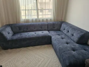 2 كنبة حرف L مع طاولة ايكيا