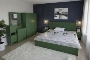 Bedroom set available with wardrobe 4 doors