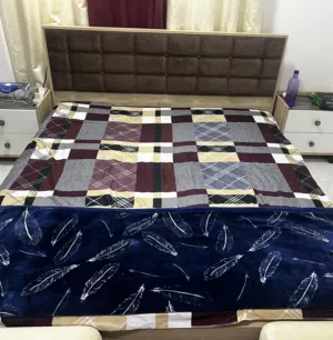 King size bed with mattress and side tables for sale and one single mattress (cushions free)