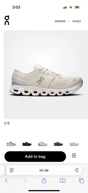 On cloud x4 sneaker size 40