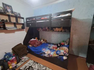 تخت طابقين خشب لاتيه كامل مفصل تفصيل