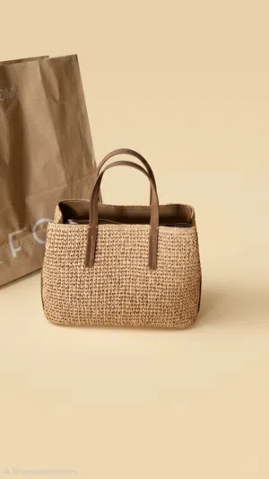 Parfois Straw Tote Crossbody Bag (Excellent Condition)