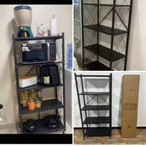 للبيع 2 ستاند كبير 5 رفوف لكل واحد قابله للطى متحركه بعجل 450 فقط