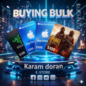 نشتري ايتونز امريكي وسعودي، ريزر جولد، ببجي