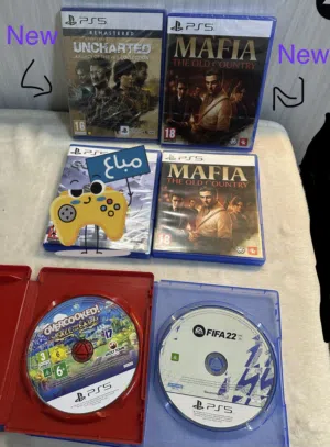 اشرطة وسيديات بلايستيشن وننتيندو للبيع وقابل للبدل مع فرقية كل قطعة وسعرها