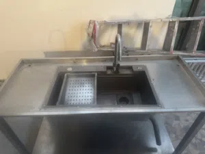 Stainless Steel Sink with Prep Table