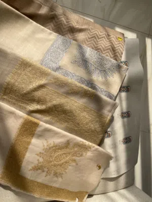 بشمينيا وسوبر ترمه قلم كاري خياطه يدويه