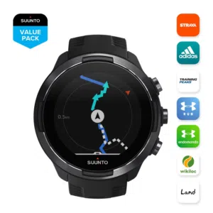 ساعة سونتو الرياضيه والاحترافيه Suunto 9 Baro Black, charging cable, Quick Guide,